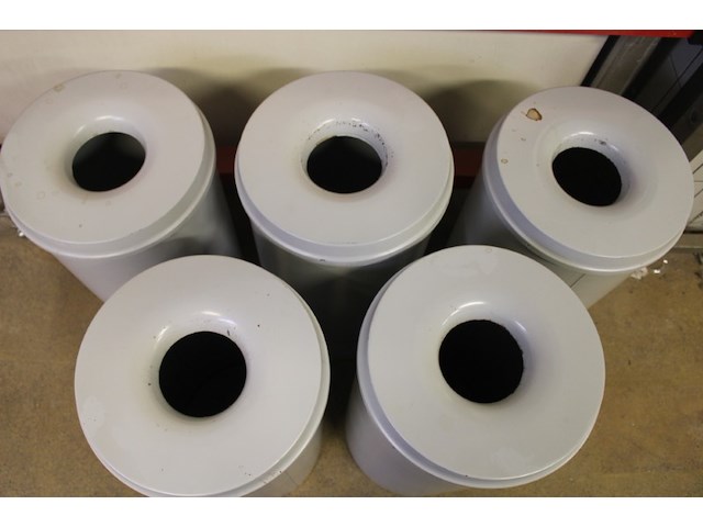 5x stalen prullenbak met vlamdover - afbeelding 4 van  7