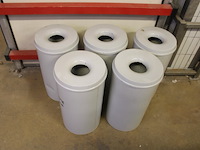 5x stalen prullenbak met vlamdover - afbeelding 5 van  7