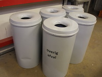 5x stalen prullenbak met vlamdover - afbeelding 6 van  7