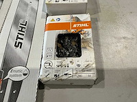 5x stihl zaagblad + 2x stihl ketting voor kettingzaag - afbeelding 1 van  1