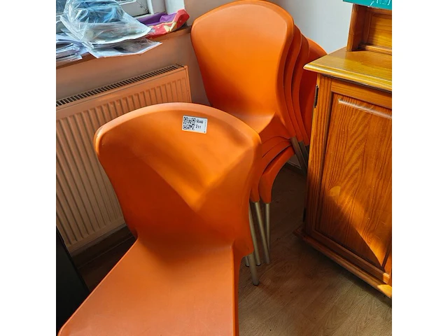5x stoelen, oranje - afbeelding 1 van  1