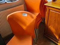 5x stoelen, oranje - afbeelding 1 van  1