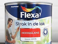 5x strak in de lak acryl hoogglans wit - 1 liter, flexa, wit - afbeelding 2 van  2