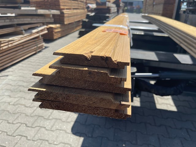 5x thermo vuren channelsiding, 20x142mm & 20x190mm, lengte 510cm - afbeelding 3 van  3