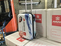 5x trolley koffers suitsuit, wit met afbeelding, bouwjaar 37 x 20 cm - afbeelding 5 van  6