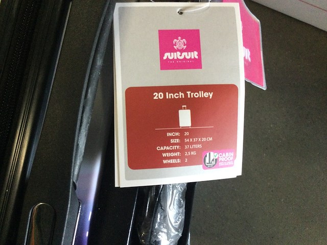 5x trolley koffers suitsuit, wit met afbeelding, bouwjaar 37 x 20 cm - afbeelding 6 van  6