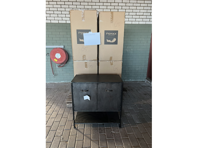 5x typographic - kast - metaal op pallet , pomax, zwart - afbeelding 3 van  4