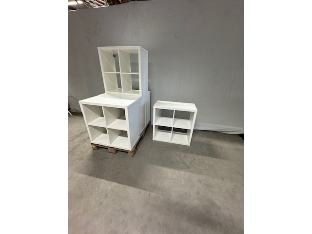 5x vakkenkast ikea, wit - afbeelding 1 van  3