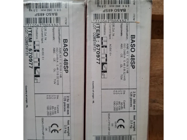 5x verpakking laselektrode lincoln, baso 48sp - afbeelding 3 van  7