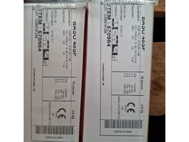 5x verpakking laselektrode lincoln, baso 48sp - afbeelding 5 van  7