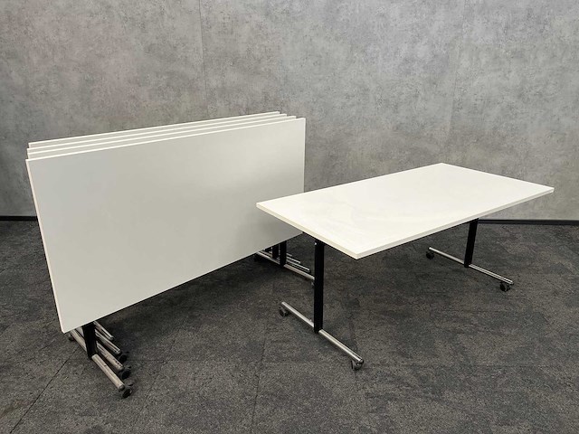 5x verrijdbare klaptafel 160x80 - afbeelding 1 van  1