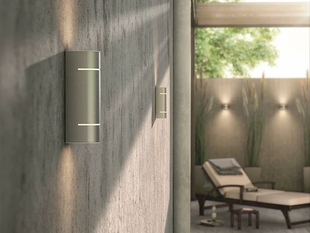 5x wandlamp 2x4.5w philips, shadow, antraciet - afbeelding 1 van  4