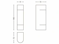 5x wandlamp 2x4.5w philips, shadow, antraciet - afbeelding 4 van  4