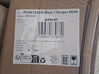 5x wastafel 81 cm, allibert, primo, zwart - afbeelding 2 van  2