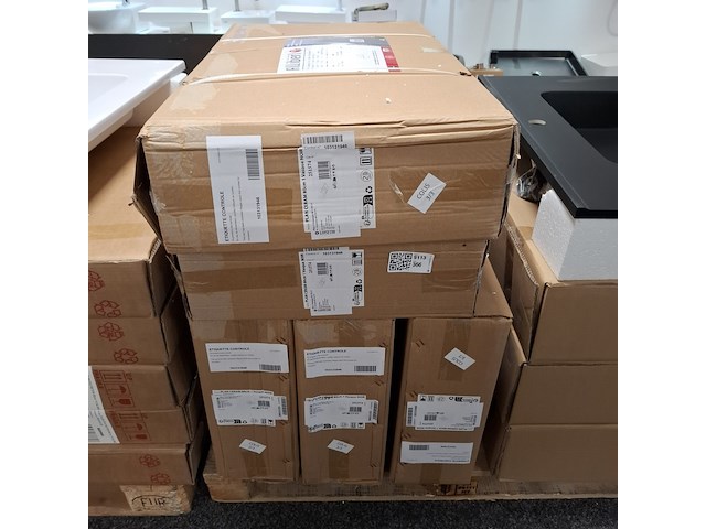 5x wastafel, allibert, plane ceram, mat zwart - afbeelding 3 van  4