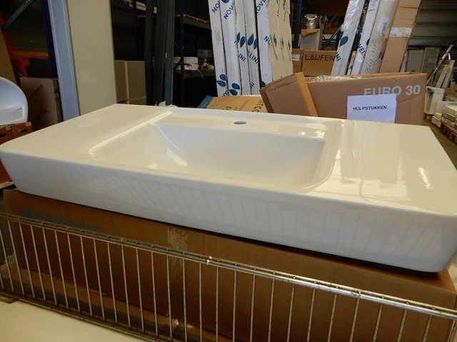 5x wastafel, geberit, renova plan, wit - afbeelding 4 van  5