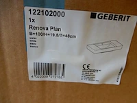 5x wastafel, geberit, renova plan, wit - afbeelding 5 van  5