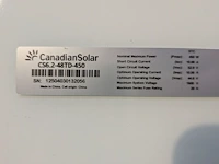 5x zonnepaneel, canadian solar, cs6.2-48td-450 - afbeelding 8 van  11