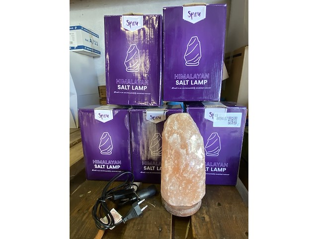 5x zoutlampen himalayazout 100% natuurlijk 3-5 kg - afbeelding 1 van  3