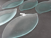 6 bladvormige glazen schalen - afbeelding 3 van  5