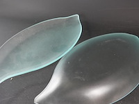 6 bladvormige glazen schalen - afbeelding 4 van  5