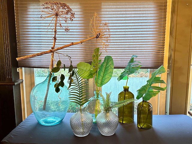 6-delige set glazen vazen - afbeelding 1 van  5