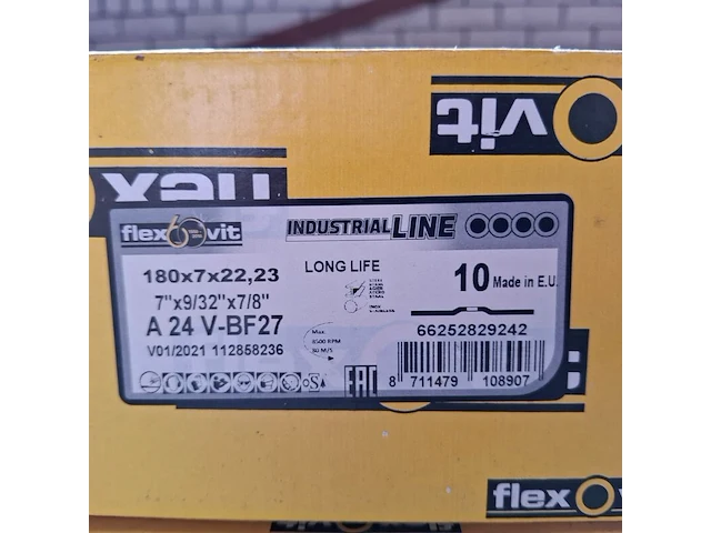 6 doos a 10 stuks afbraamschijf flexovit, 180x7,0x22,23 - afbeelding 3 van  4