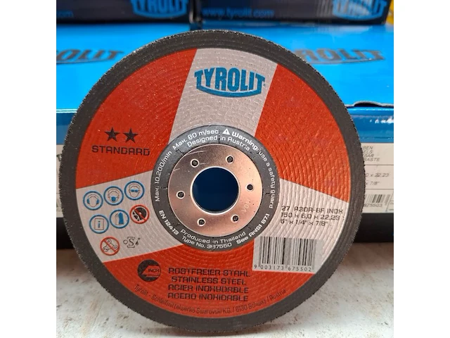 6 doos a 10 stuks afbraamschijf tyrolit, 150x6,0x22,23mm - afbeelding 2 van  4