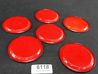6 gelithografeerde coca-cola metalen onderzetters - afbeelding 4 van  5