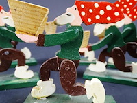 6 houten kabouters als kandelaar - afbeelding 3 van  5