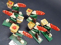 6 houten kabouters als kandelaar - afbeelding 4 van  5