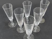 6 kristallen champagneflutes met facetgeslepen panelen - afbeelding 3 van  5