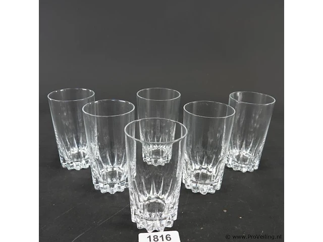 6 kristallen longdrink glazen - afbeelding 1 van  5