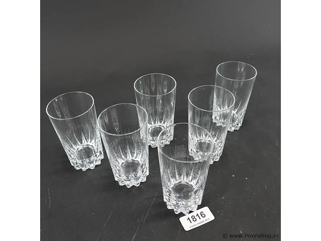 6 kristallen longdrink glazen - afbeelding 3 van  5
