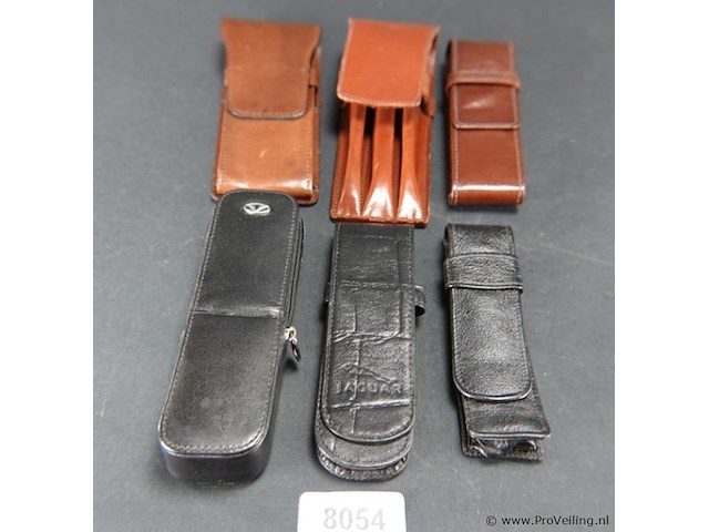 6 lederen penhouders - afbeelding 1 van  5