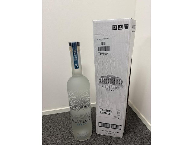 6 liter fles belvedere vodka 40% - afbeelding 2 van  9