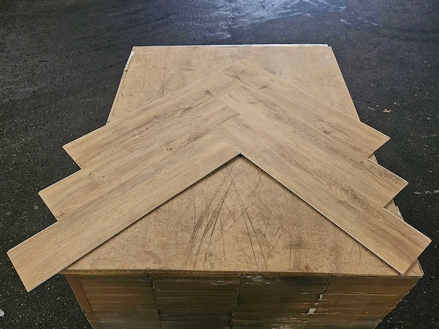 6 m2 pvc click visgraat - 750 x 150 x 6,5 mm - afbeelding 3 van  3