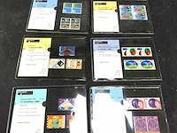 6 officiële ptt post postzegelmapjes uit 1993 en 1994 met postfrisse postzegels