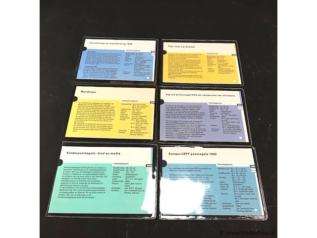 6 officiële ptt post postzegelmapjes uit 1993 en 1994 met postfrisse postzegels - afbeelding 5 van  5