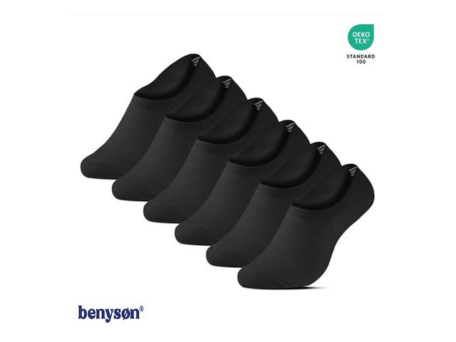 6 paar sneakersokken met siliconen strip katoen zwart maat 39/42 (doos o) - afbeelding 1 van  3