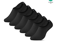 6 paar sneakersokken met siliconen strip katoen zwart maat 43/46 (doos o) - afbeelding 3 van  3