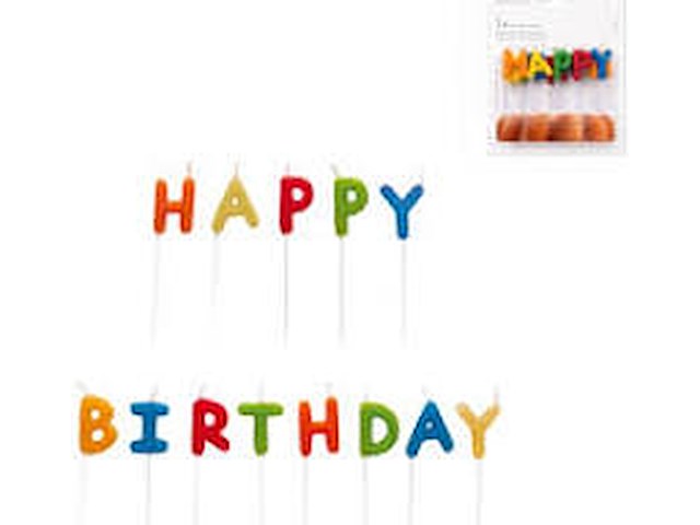 6 pakjes happy birthday kaarsjes - afbeelding 3 van  5