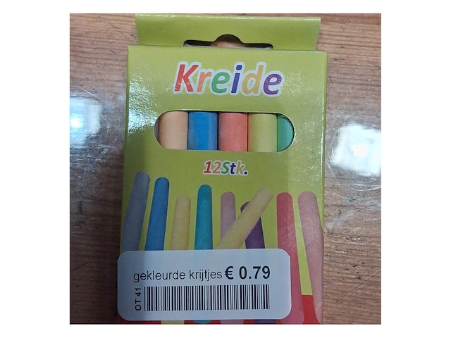 6 pakjes kreide gekleurde krijtjes - afbeelding 2 van  3