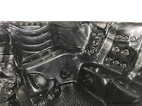 6 persoons outdoor spa met waterjets 255x233cm - zwart / zwarte zijkant - afbeelding 2 van  17