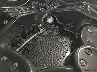 6 persoons outdoor spa met waterjets 255x233cm - zwart / zwarte zijkant - afbeelding 13 van  17
