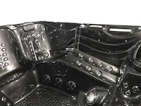 6 persoons outdoor spa met waterjets 255x233cm - zwart / zwarte zijkant - afbeelding 15 van  17