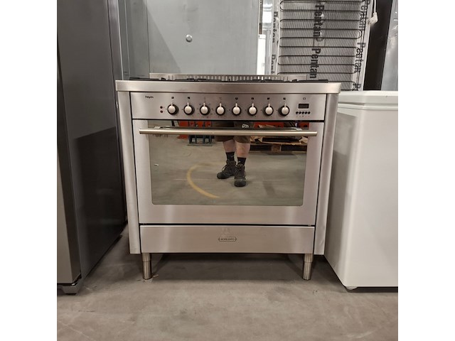 6 pits gasfornuis, pelgrim novecento, 0ibs22v, grijs / chroom - afbeelding 1 van  13