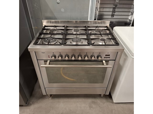 6 pits gasfornuis, pelgrim novecento, 0ibs22v, grijs / chroom - afbeelding 6 van  13