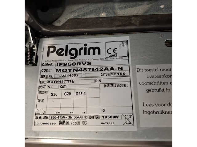 6 pits inductie fornuis, pelgrim, if960rvs, 2023 - afbeelding 8 van  9