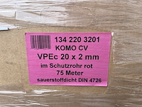 6 rollen mantelbuis komo cv vpec 20x2 75mtr per rol , rood - afbeelding 3 van  3